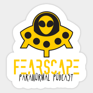 FearScape Alien Saucer Head Sticker